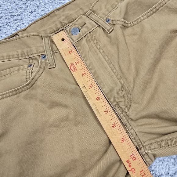 Levis 514 Pants Mens 32x32 Brown Regular Straight Mid Rise Twill Skater Preppy - Picture 9 of 14